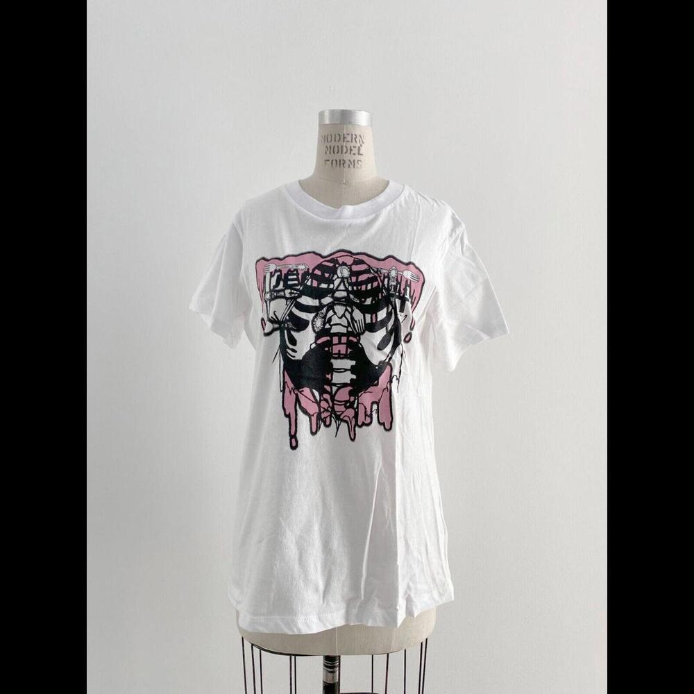 Jeremy Scott Eat The Rich T-shirt : M White designer  dress  moschino nwt rare